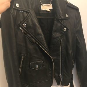 Michael Kors leather biker jacket (price firm thx)
